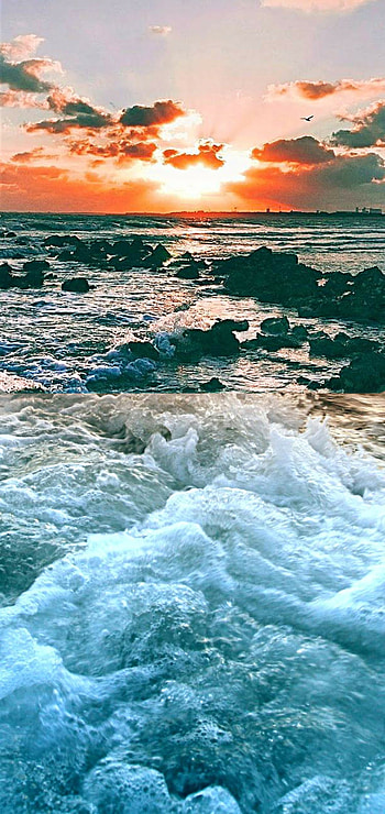 Fondo pantalla playa, Cielo, Azul, Nube HD phone wallpaper