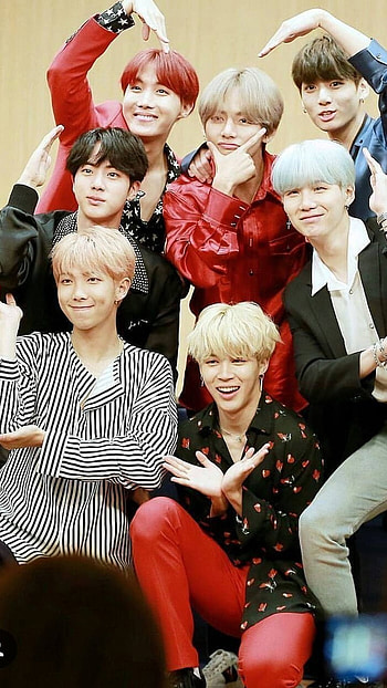 Bts, heart pose HD phone wallpaper