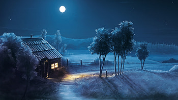 Landscape Night Moon Stars Laptop Full , Nature , , and Background HD wallpaper
