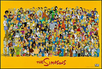 The Simpsons : Ultimate Character Collage, The Simpsons, All Characters HD wallpaper