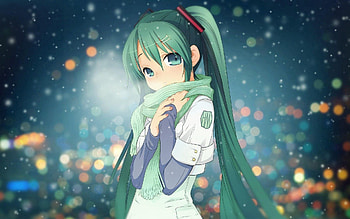 Anime, Young, Girl, Scarf HD wallpaper
