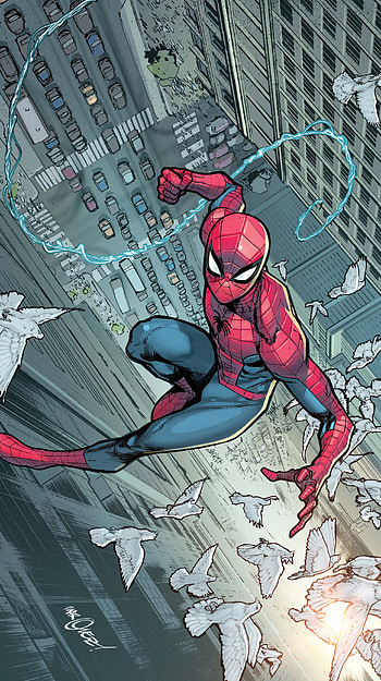 Ultimate Spider-man & Ultimate Green Goblin, Ultimate Spider-Man, Peter Parker, Comic, comic art HD phone wallpaper