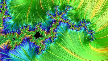 Trippy Psychedelic Fractal, trippy, psychedelic, trance, green, blue, Abstract, fractal, abstract blue, abstract green HD wallpaper