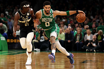 MVP-worthy performance, Jayson Tatum, Celtics survival, High-pressure situation HD wallpaper