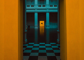 Architecture, Interior, Miscellanea, Miscellaneous, Corridor, Premises, Room, Column, Columns HD wallpaper