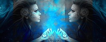 Power, touch, girl, flower HD wallpaper
