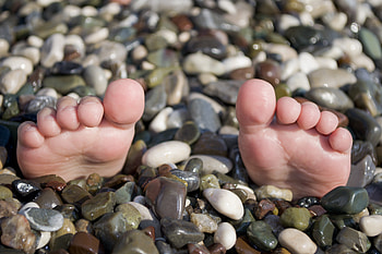 Pebble, Sea, Beach, Summer, Miscellanea, Miscellaneous, Legs, Situation, Joke HD wallpaper