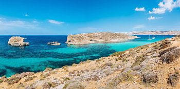 Comino Island, Blaue Lagune, Zauberhafte Bucht, Mittelmeer HD wallpaper