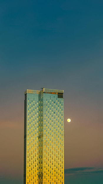 Architecture, Moon, Building, Miscellanea, Miscellaneous, Tower HD phone wallpaper