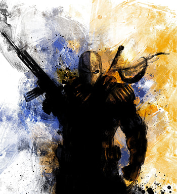Deathstroke, villain, dc comics, artwork HD phone wallpaper