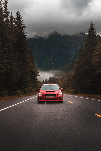 Cars, Subaru, Road, Car, Asphalt, Front View, Subaru Sti HD phone wallpaper