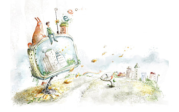Happy Story Village, story, vector art, wds, vector, happy, , village HD wallpaper