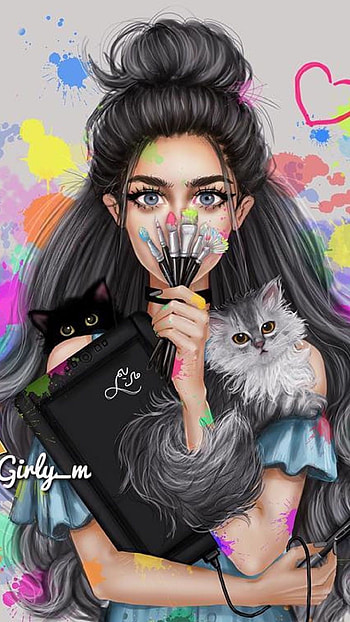 Girly M, Painting, Background HD phone wallpaper