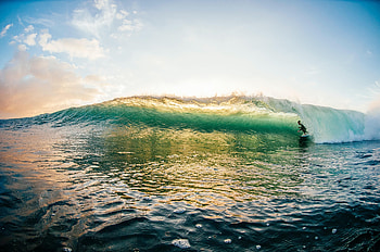 Sky, Serfing, Miscellanea, Miscellaneous, Ocean, Wave, Surfer HD wallpaper