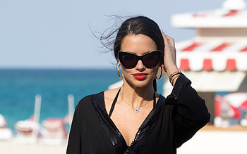 Adriana Lima, Brazilian Fashion Model, portrait, Brazilian star, popular models, hoot, black dress HD wallpaper