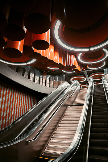 Circles, Miscellanea, Miscellaneous, Stairs, Ladder, Room, Premises, Escalator HD phone wallpaper