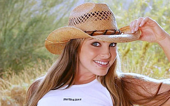 Cowgirl Jesse Capelli, cowgirl, model, blonde, hat HD wallpaper
