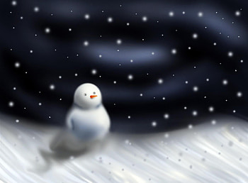 Holidays, Night, Snow, Snowman, Snowstorm HD wallpaper