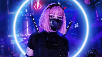 Cyber Genetic Girl , cyberpunk, cyborg, neon, artist, artwork, digital-art HD wallpaper