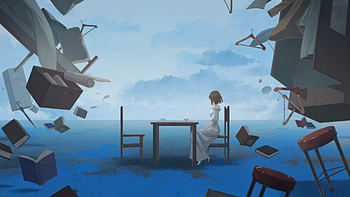 Mind Thoughts Floating, artist, artwork, art, digital-art, anime HD wallpaper