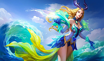 Wind, blue, veils, art, , ribbons, girl, woman, digital, pretty, fantasy HD wallpaper