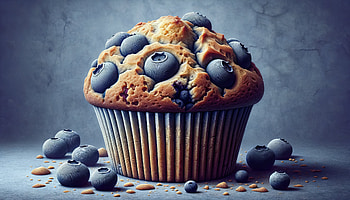 Delicious Blueberry Muffin, muffin, blueberry muffin, dessert, baked goods, snack HD wallpaper