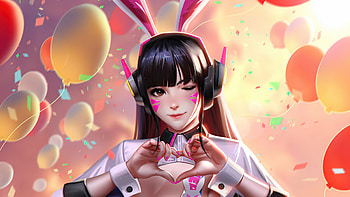 Beautiful, d.va, wink, art HD wallpaper