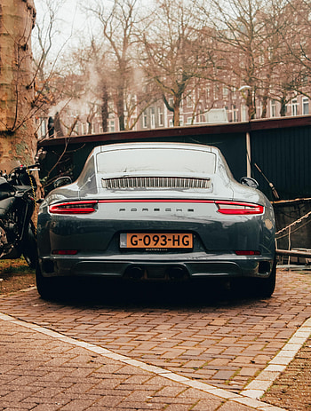 Sports, Porsche, Cars, Car, Machine, Sports Car, Back View, Rear View HD phone wallpaper