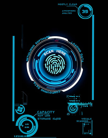 Hi-tech sci-fic theme, , trending, art, computer, hacker, science, fingerprint, sensor, technology, Marvel HD phone wallpaper