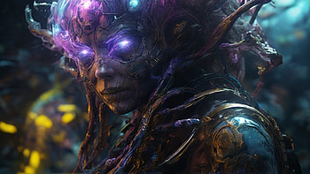 Hallucinatory Creature, colorful, creature, glow, alien, weird HD wallpaper