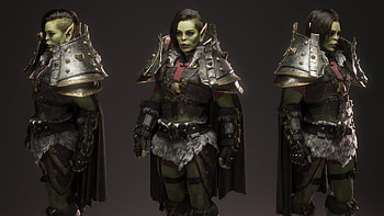 Armored orc creation, ZBrush and Substance workflow, Impressive detailing, Textured masterpiece HD wallpaper
