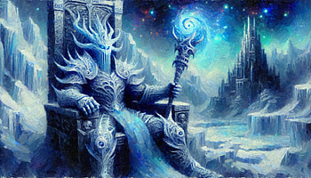 Lich King Fantasy Art, Lich King, fantasy, ice, throne, sorcerer HD wallpaper
