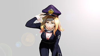Ochaco Uraraka, blue uniform, Boku no Hero Academia, art HD wallpaper