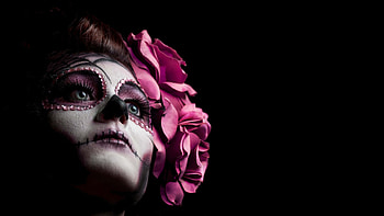 Sugar skull makeup, Bold and vibrant HD wallpaper