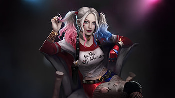 Harley Quinn Queen Of Crime, harley-quinn, superheroes, artwork, digital-art, art HD wallpaper