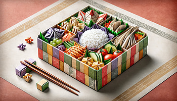 Exquisite Origami Bento Box, bento box, Japanese cuisine HD wallpaper