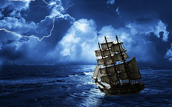 Ghost Pirate Ship As HD wallpaper