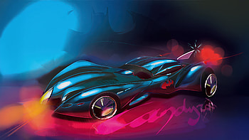 Dc Batmobile, batmobile, superheroes, artwork, art, digital-art, deviantart HD wallpaper