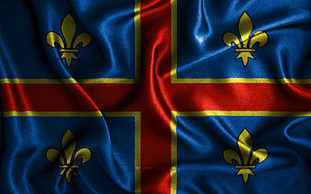 Clermont-Ferrand flag, , silk wavy flags, french cities, Day of Clermont-Ferrand, Flag of Clermont-Ferrand, fabric flags, 3D art, Clermont-Ferrand, Europe, cities of France, Clermont-Ferrand 3D flag, France HD wallpaper