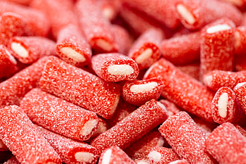 Ultra — Sugared Strawberry Cream Candy Close-Up, food, candy HD wallpaper