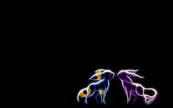 the Pokemon anime titled: 'Umbreon and Espeon'. HD wallpaper
