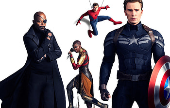 Avengers Infinity War Captain America Spiderman Nick Fury, avengers-infinity-war, captain-america, spiderman, nick-fury, 2018-movies, movies HD wallpaper