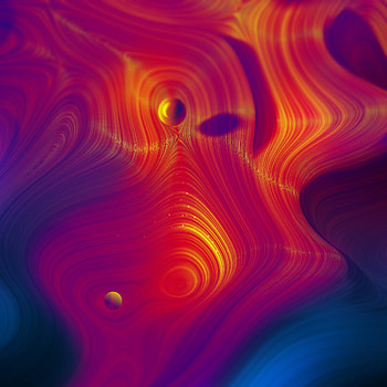 Waves, flow, stream, colorful, orange blue HD phone wallpaper