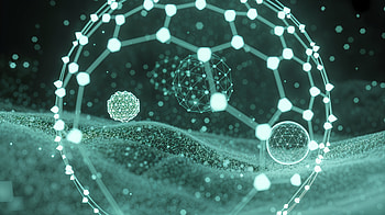 Digital Molecule Network, futuristic design HD wallpaper