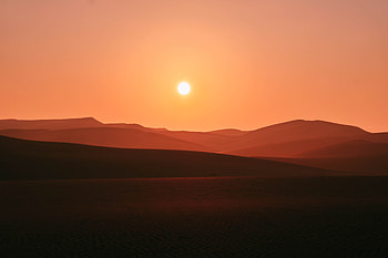 Silhouette Mountains Day Time Sunrise , mountains, sunrise, sunset, sun, nature HD wallpaper