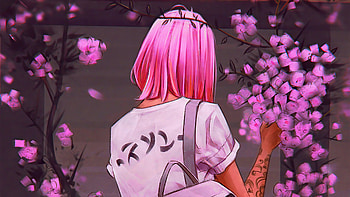 Be Kind, blossom, pink, artist, artwork, digital-art, artstation HD wallpaper