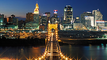Ohio, Columbus skyline, Top , Backgrounds HD wallpaper
