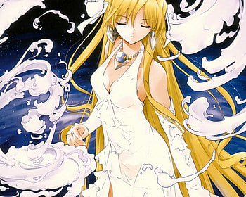 anime girl, dress white, anime, pretty, cute, angel, girl HD wallpaper
