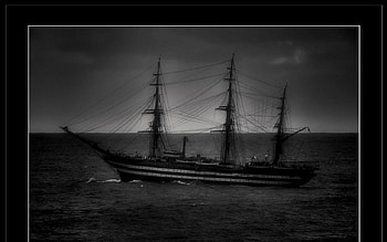 the ghost ship, ship, black, ghost HD wallpaper
