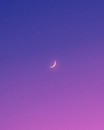 Nature, Stars, Night, Moon, Violet, Purple HD phone wallpaper